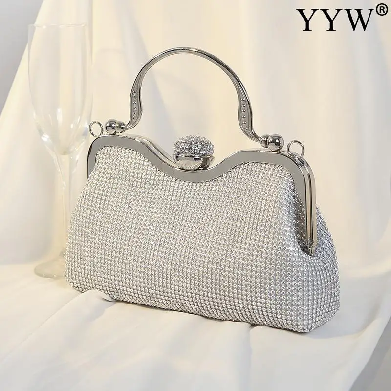 Top Trends: Fashion Women Clutch Bag Evening Bag With Rhinestone Vintage Design For Women Ladies Party Purse Wedding Bag Female Clutches Shoppable Styles