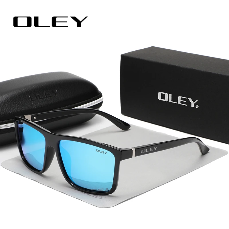 Top Trends: OLEY Men Polarized Sunglasses Brand Vintage Square Driving Movement Sun Glasses Driver Safety Protect UV400 Eyeglasses Y6625 Shoppable Styles