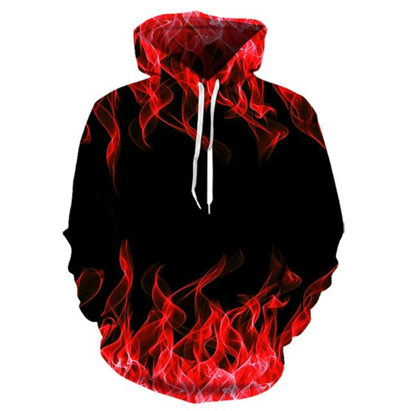 Top Trends: New Colorful Red Flame 3D Kids Boy Girl Hoodie Fashion Sweatshirt Men Women Coat Mens Clothing Funny Jacket Black Hoodies Shoppable Styles