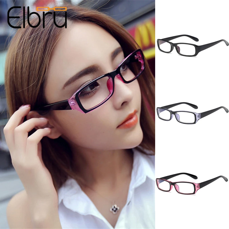 Top Trends: Elbru Anti-blue Light Square Myopia Glasses Women Men Finished Nearsighted Eyeglasses Diopter -1.0to -4.0 Unisex Shoppable Styles