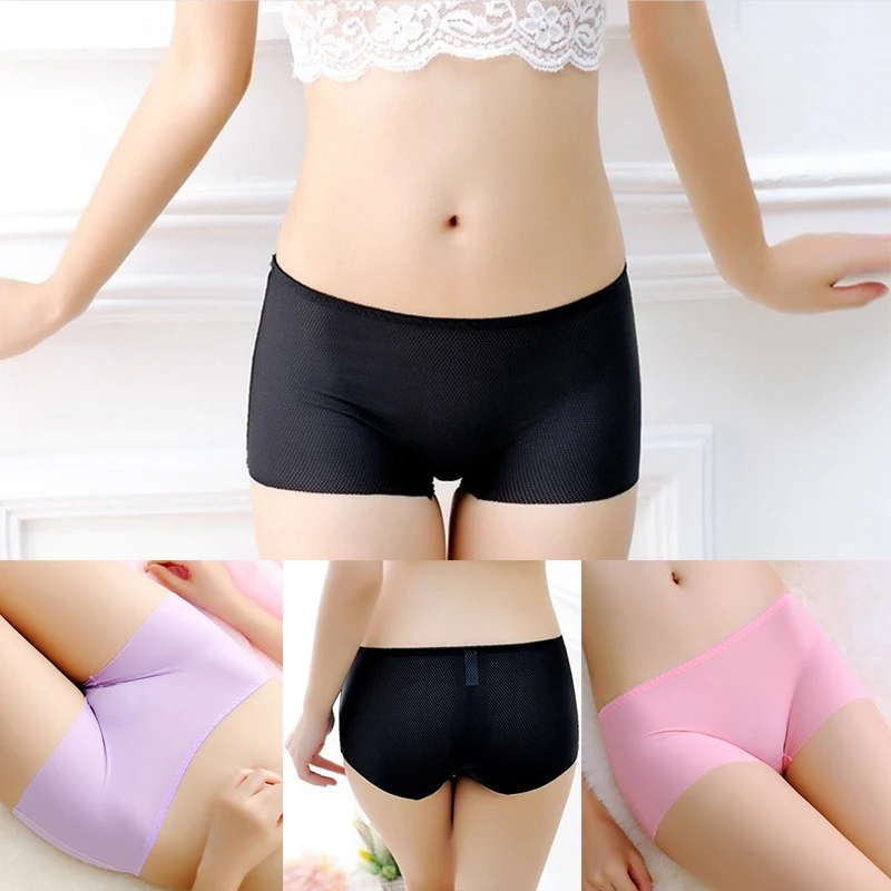 Top Trends: New Comfortable And High-grade One-piece Breathable Women&#039;s Underwear Summer Ice Silk Seamless Boxer Shorts Women Lingerie Femme Shoppable Styles