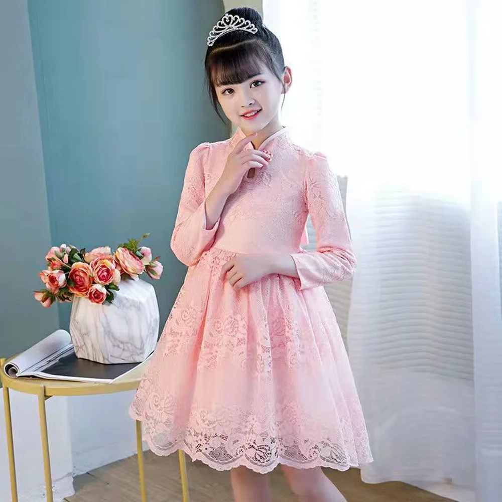 Top Trends: Chinese Flower Girl Dress For Wedding Girls Cheongsam Dress Chinese Hafu Kids Dresses Baby Traditional Garments New Year Dress Shoppable Styles - Image 5