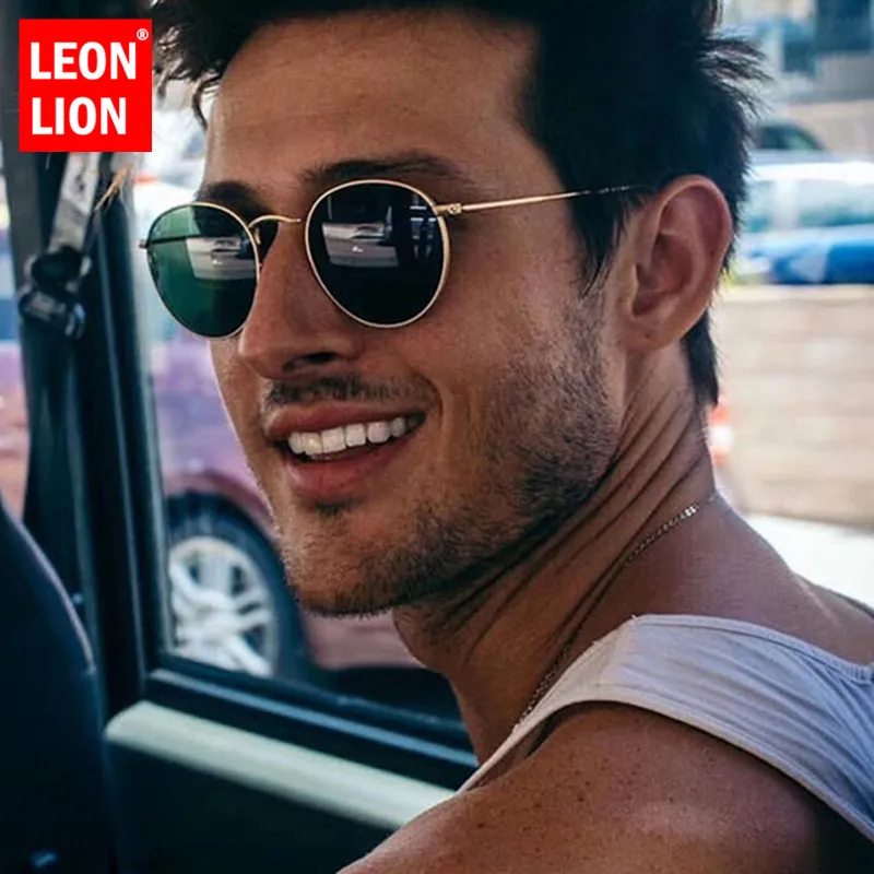 Top Trends: LeonLion Round Sunglasses Men / Women 2023 Mirror Retro Sunglasses Men Vintage Glasses Men Luxury Sun Glasses Metal Oculos De Sol Shoppable Styles