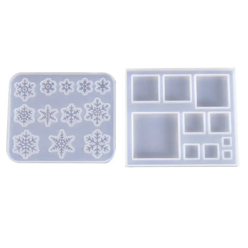 Top Trends: Snowflake / Square Shape Silicone Mold Epoxy Resin Crafts Casting Mold For DIY Craft Keychain Pendants Bag Charm Gift Tags Shoppable Styles - Image 2