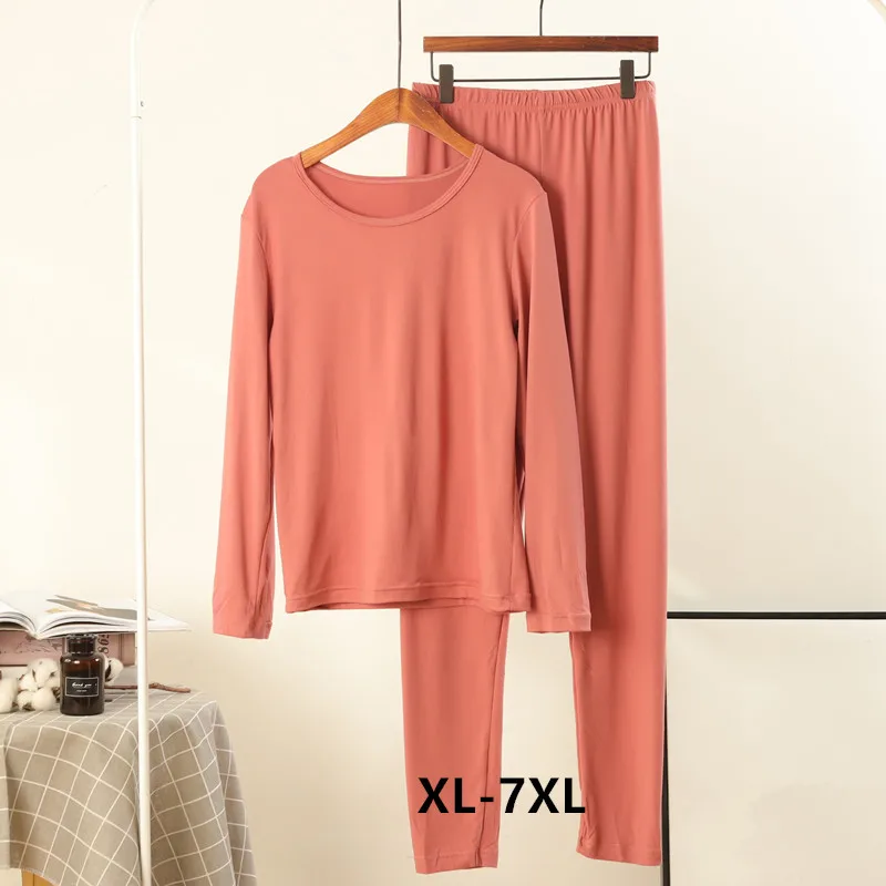 Top Trends: XL-7XL Loose Plus Fat Size Cotton Pajamas For Women Casual Long Sleeve Winter Underwear Warm Set Elasticity Nightwear Pijamas Shoppable Styles