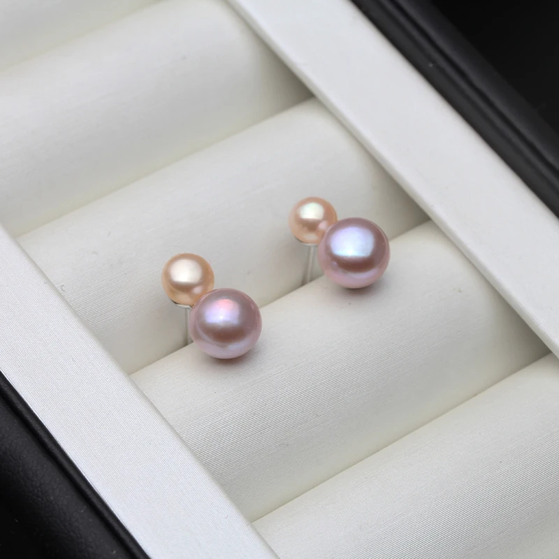 Top Trends: Cute 925 Sterling Silver Stud Piercing Earrings For Women, White Freshwater Natural Pearl Earrings Shoppable Styles