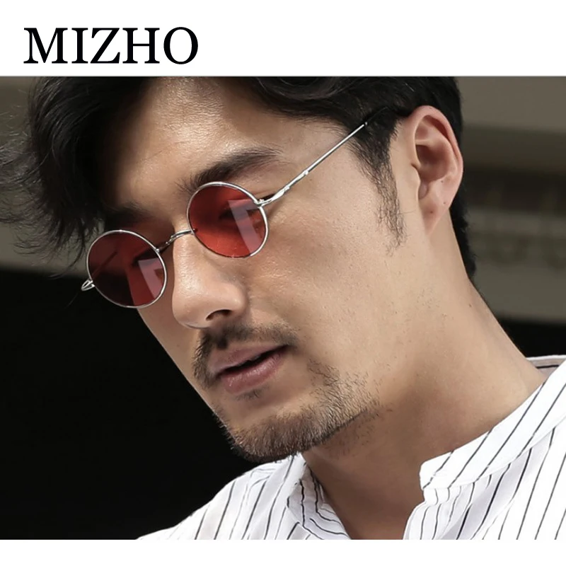 Top Trends: MIZHO Vintage Metal Sun Glasses Women Brand Design Punk Yellow Eyewear Red Round Sunglasses Men Polarized UV Protection Shoppable Styles