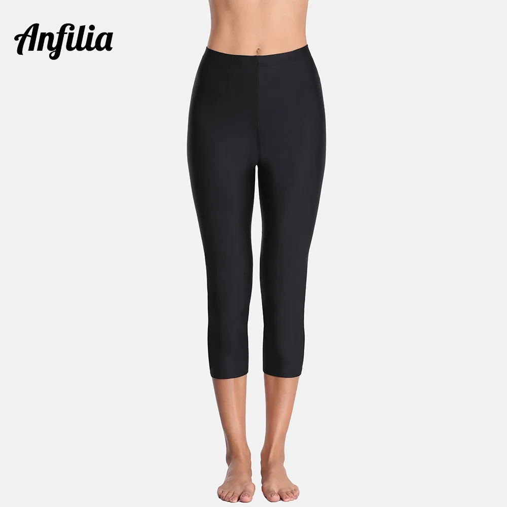 Top Trends: Anfilia Women Swimming Capris Pants Ladies High Waist Tankini Bottom Swimwear Capris Pants Boardshort Sports Swimming Bottoms Shoppable Styles