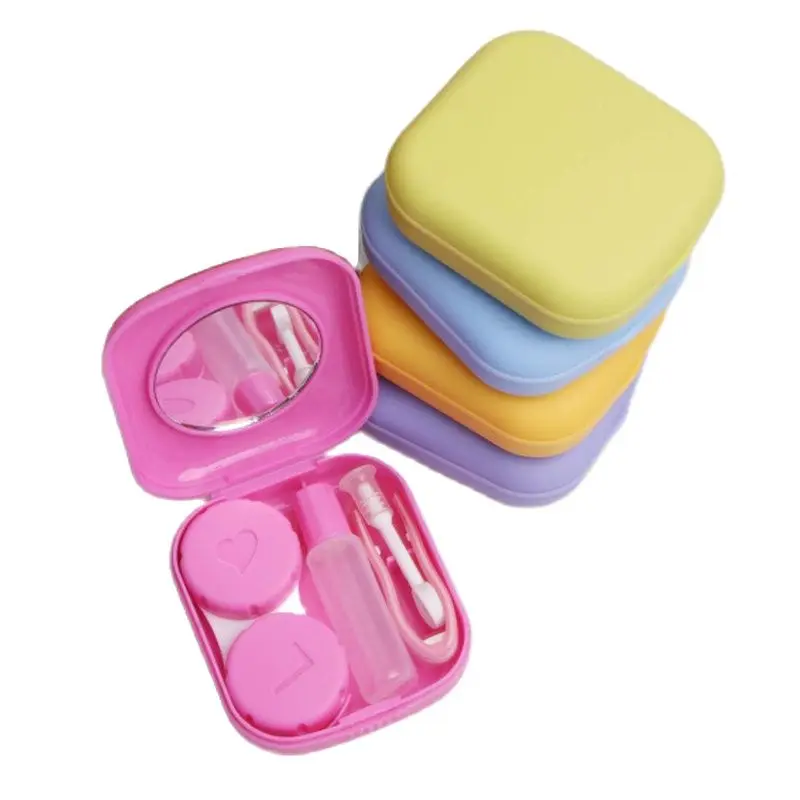 Top Trends: Lymouko Lovely Pocket Mini Contact Lens Case Travel Kit Easy Carry Mirror Lenses Box Container Shoppable Styles