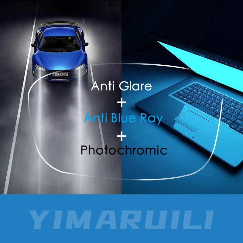 Top Trends: YIMARUILI 1.56 / 1.61 / 1.67 Anti-Blue Light + Anti-Glare + Photochromic Driving Lens High-Definition Anti-Reflection Aspheric Lens Shoppable Styles