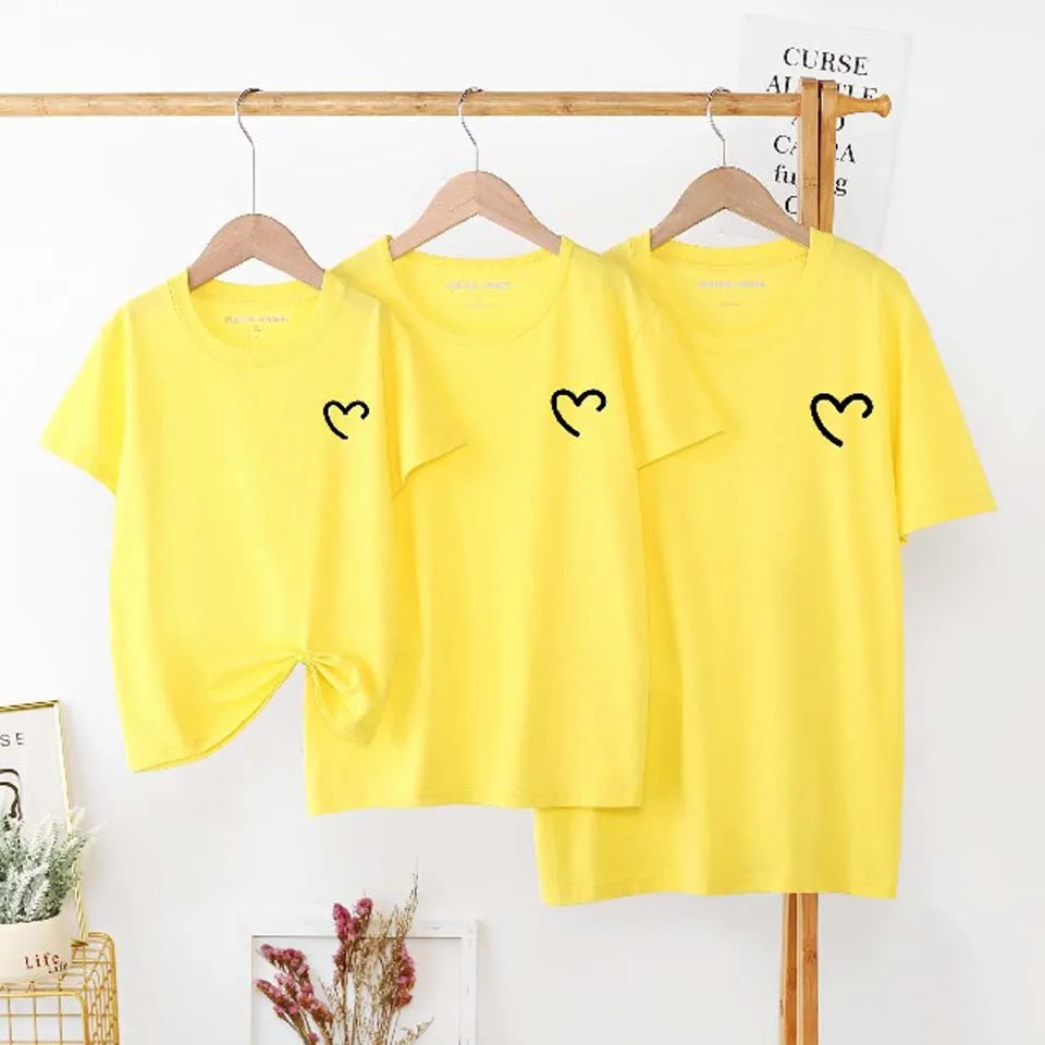 Top Trends: New Sale Quality Cotton Baby Mom Dad T Shirts Tops Fashion Family Matching Outfits Daddy Mommy And Daughter Son Matching Clothes Shoppable Styles