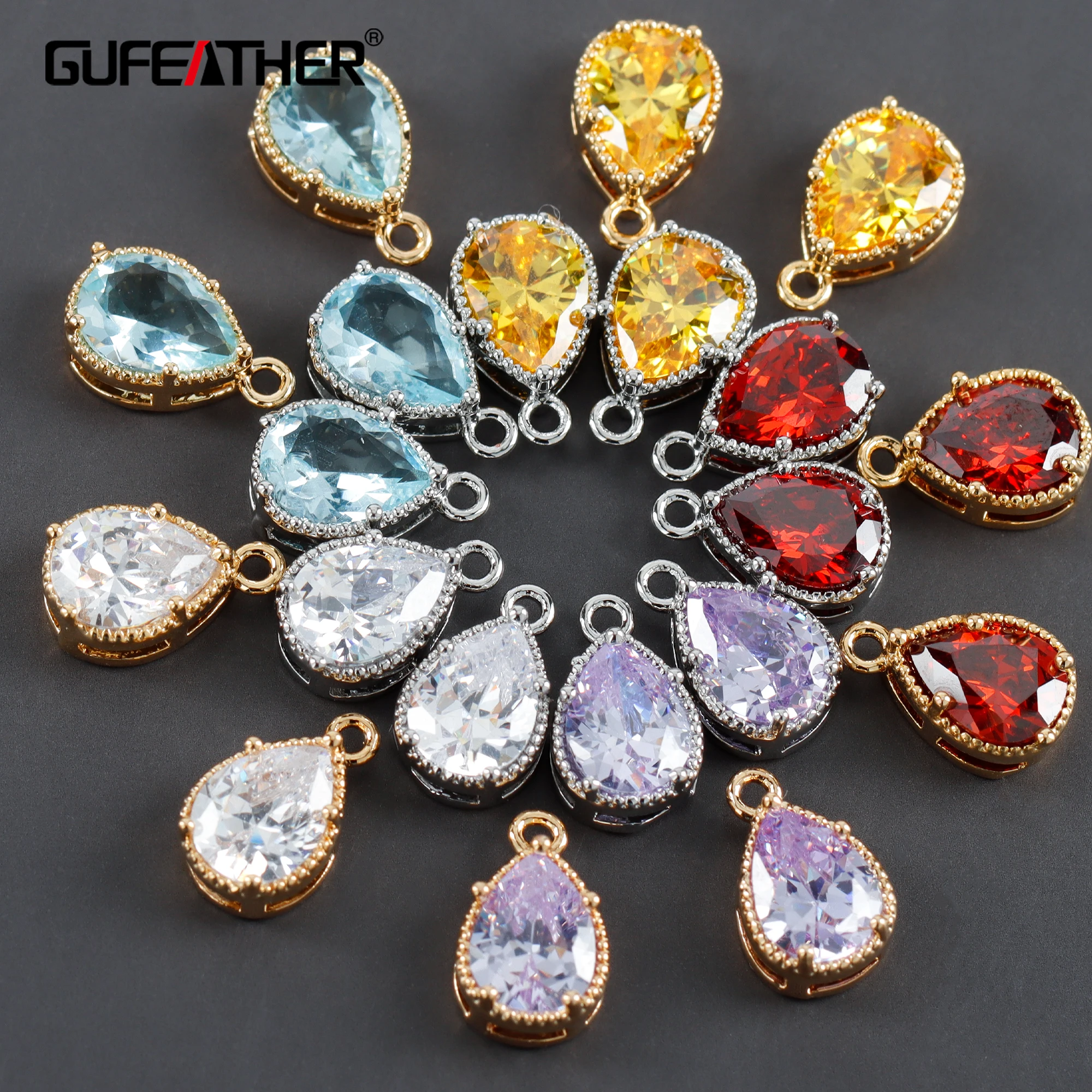 Top Trends: GUFEATHER M998, jewelry Accessories, pass REACH, nickel Free, 18k Gold Rhodium Plated, copper, zircons, diy Jewelry Making, 10pcs / lot Shoppable Styles