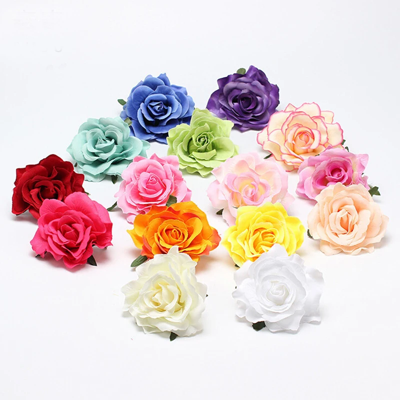 Top Trends: 1PC Bohemian Rose Artificial Flower Hairpin Bridal Wedding Party Brooch Women Hair Clips Headwear Girls Festival Hair Accessorie Shoppable Styles - Image 2