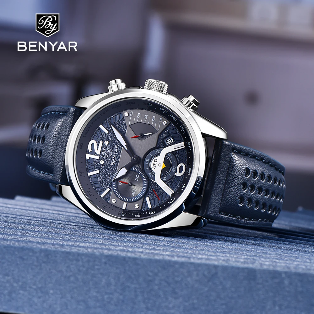 Top Trends: BENYAR 2023 New Mens Watches Top Brand Luxury Quartz Watch For Men Multi-Function Chronograph Sport Waterproof Relogio Masculino Shoppable Styles