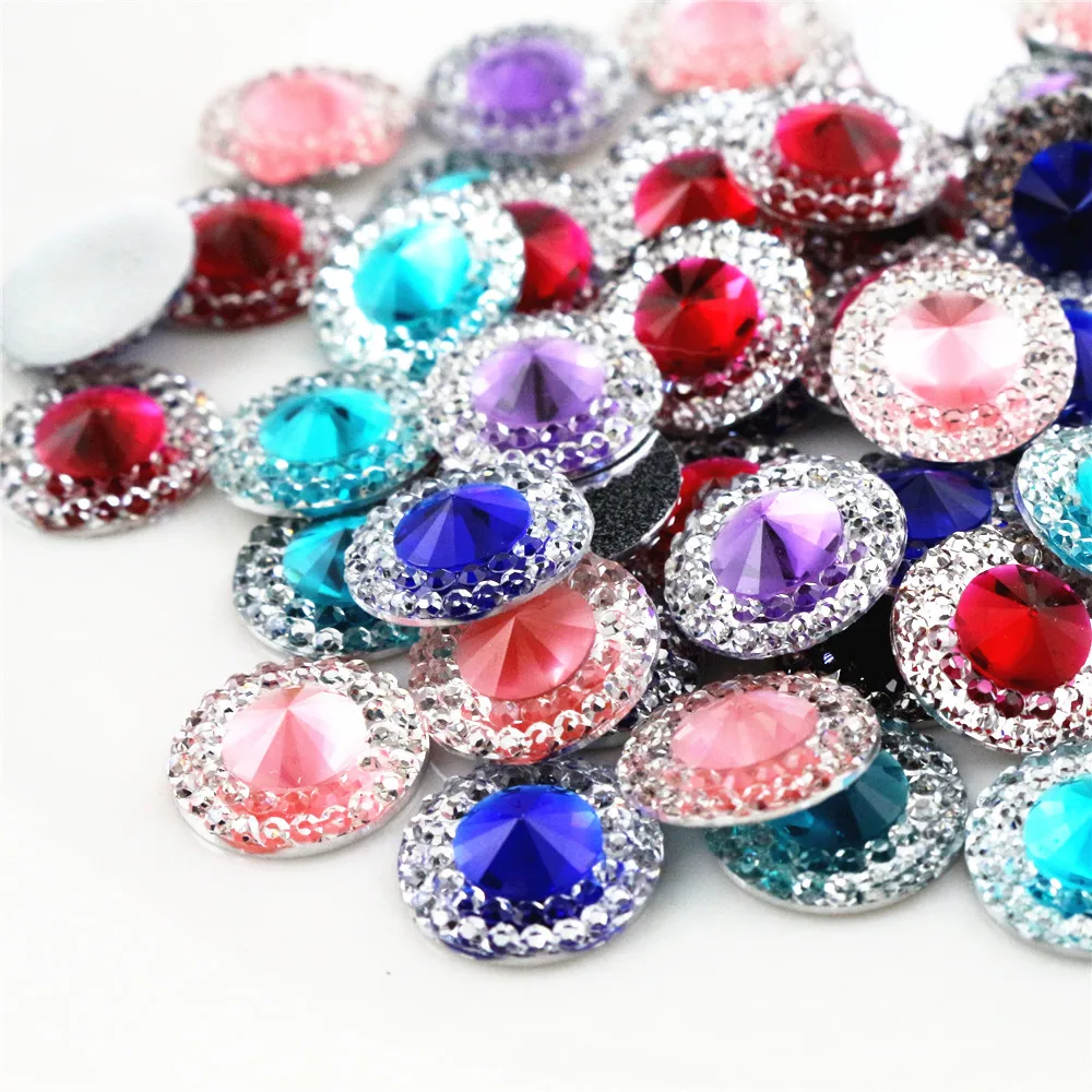 Top Trends: New Fashion 40pcs 10mm 12mm Mixed Color Flat Back Resin Cabochons Cameo Handmade Spacers For Diy Jewelry Making Supplies Shoppable Styles