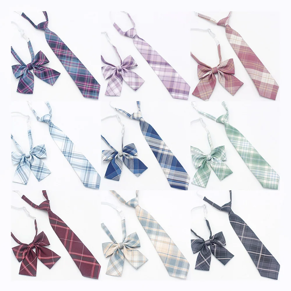 Top Trends: Fashion JK Ties For Jk Uniform Women Men Casual Plaid Necktie Japanese Style Cute Neckwear School Accessories Shoppable Styles