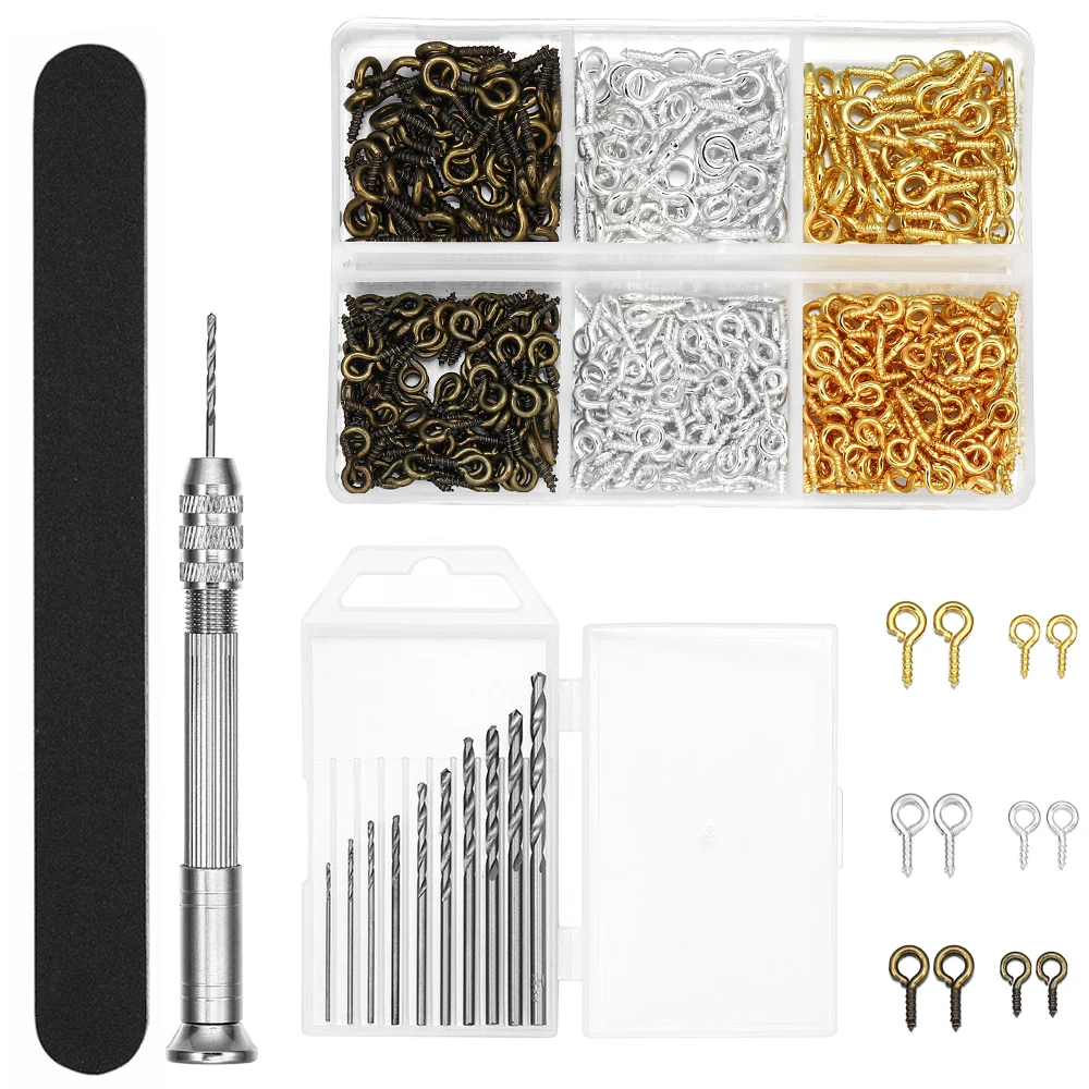 Top Trends: 1set Hand Drill Tool Set Epoxy Resin Mold Tools Sanding Stick Drilling Eyepins For DIY Jewelry Making Drill Screw Tool Kit Shoppable Styles