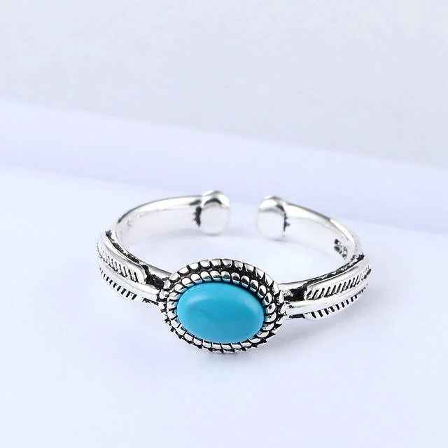 Top Trends: Real 925 Sterling Silver Blue Rings For Women Open Size Wedding Ring Beautiful Jewelry Drop Shipping Shoppable Styles