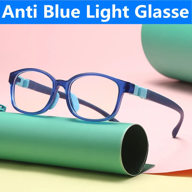 Top Trends: Anti Blue Light Kids Glasses Children Boy Girls Computer Transparent Blocking Reflective Eyeglasses Silicone Soft Frame Eyewear Shoppable Styles