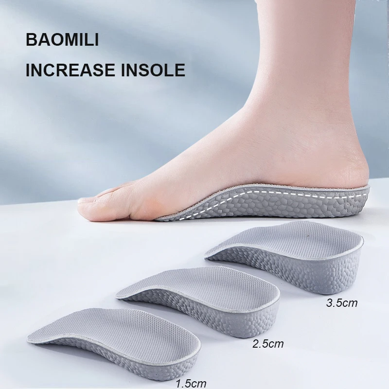 Top Trends: BAOMILI Increase Height Insoles Arch Support Soft Elastic Lift For Men Women Shoe Pads 1.5CM 2.5CM 3.5CM Heighten Lift Shoppable Styles