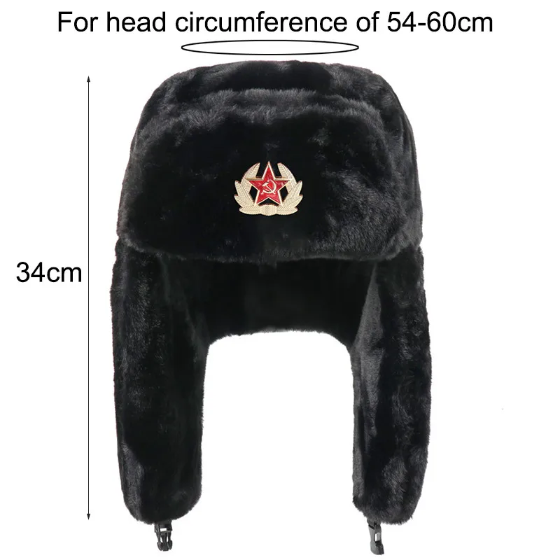 Top Trends: CAMOLAND Women Winter Hats Warm Faux Fur Bomber Hat For Men Soviet Army Military Badge Caps Male Thermal Earflap Cap Russia Hat Shoppable Styles - Image 6