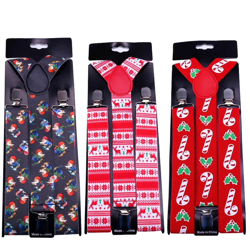 Top Trends: Christmas Women MenS Shirt Suspenders For Trousers Pants Holder Braces Wedding Suspender Belt Strap Gallus Elastic Gift 3.5 CM Shoppable Styles