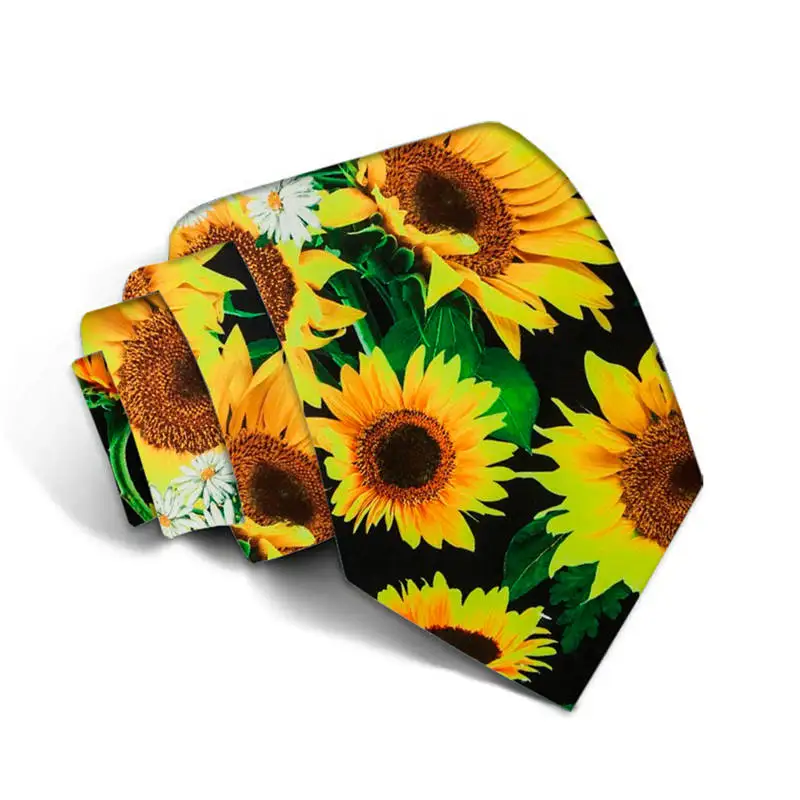 Top Trends: Cartoon Dog Sunflower Print Tie Casual Slim High-quality 8cm Nylon Men Women Necktie Funnny Harajuku Party Dinner Female Men Tie Shoppable Styles - Image 3