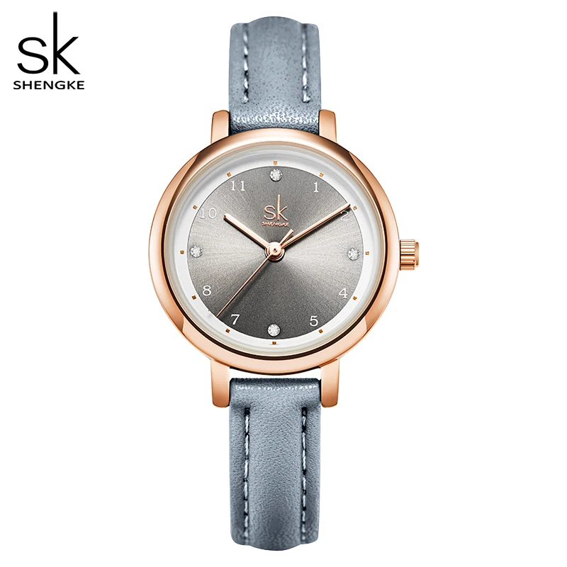 Top Trends: Shengke Women Watches Slim Leather Strap Mini Dial Japanese Quartz Movement Elegant Relogio Feminino Gift Watch Reloj Mujer Shoppable Styles