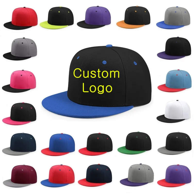 Top Trends: Adult Custom Logo Hat Embroidery Or Print Flat Bill Snapback Hats Your Own Logo Sport Leisure Baseball Casp Sun Hats Shoppable Styles