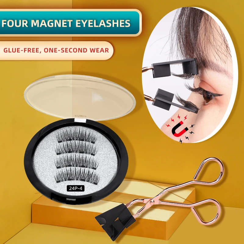 Top Trends: Magnetic Eyelashes Glue Free Natural Magnet False Eyelashes 3d Handmade With Quantum Eyelash Curler Shoppable Styles