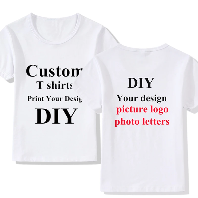 Top Trends: Custom Chirdren T-Shirts DIY Print Your Design Boys / Girls DIY Tee Shirts Tops, Front And Back DIY Print Contact Seller Frist Shoppable Styles