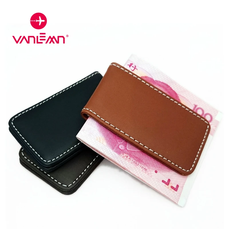 Top Trends: Magnetic Money Clip Men Women Leather Money Clip Wallet Card Holder Dollar Cash Case Banknote Clips Holders Slim Wallet For Mens Shoppable Styles