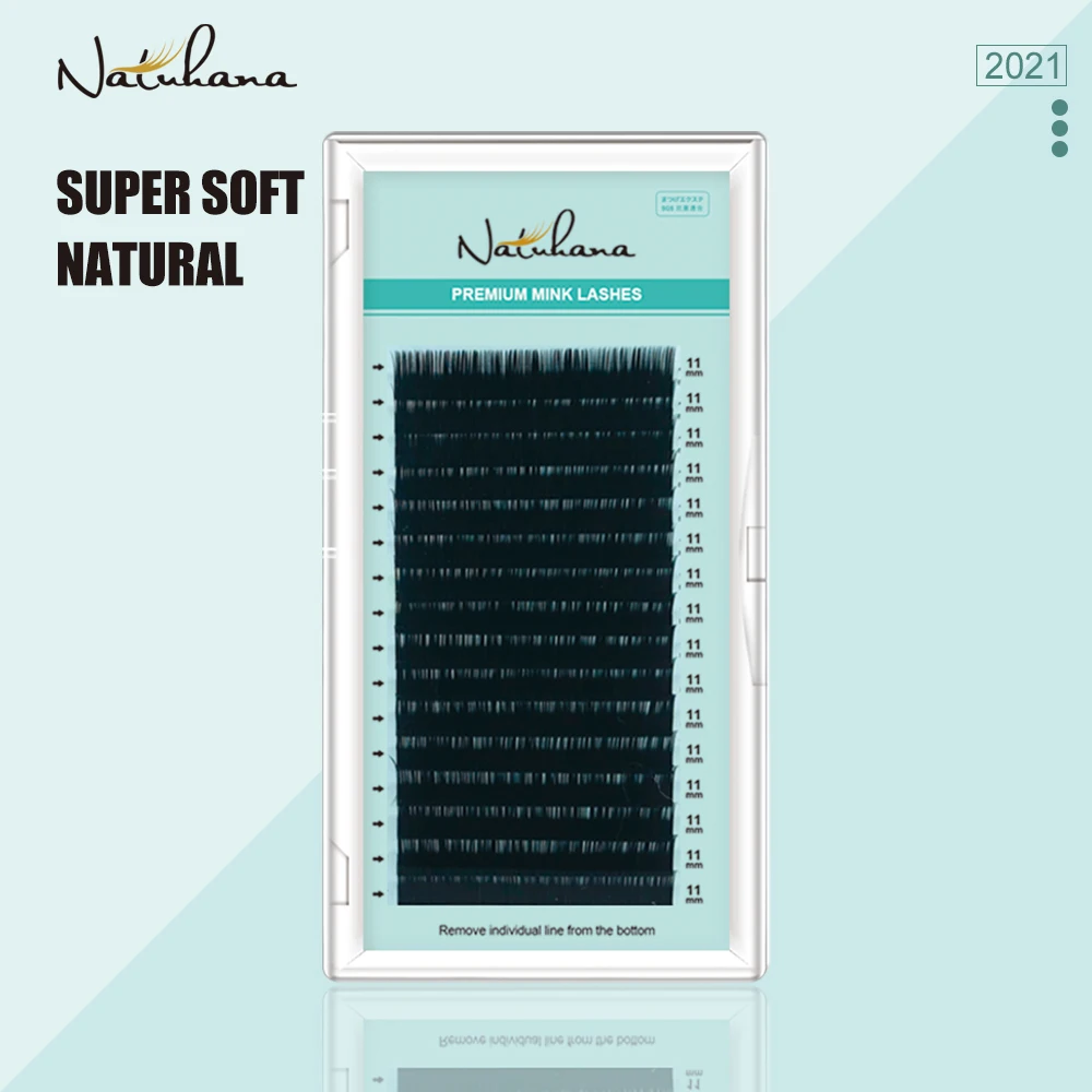 Top Trends: NATUHANA 16Rows C Cc D Dd Natural Mink Eyelash Extension Individual Korea PBT Fake Eyelashes Matte False Eye Lashes Makeup Tools Shoppable Styles