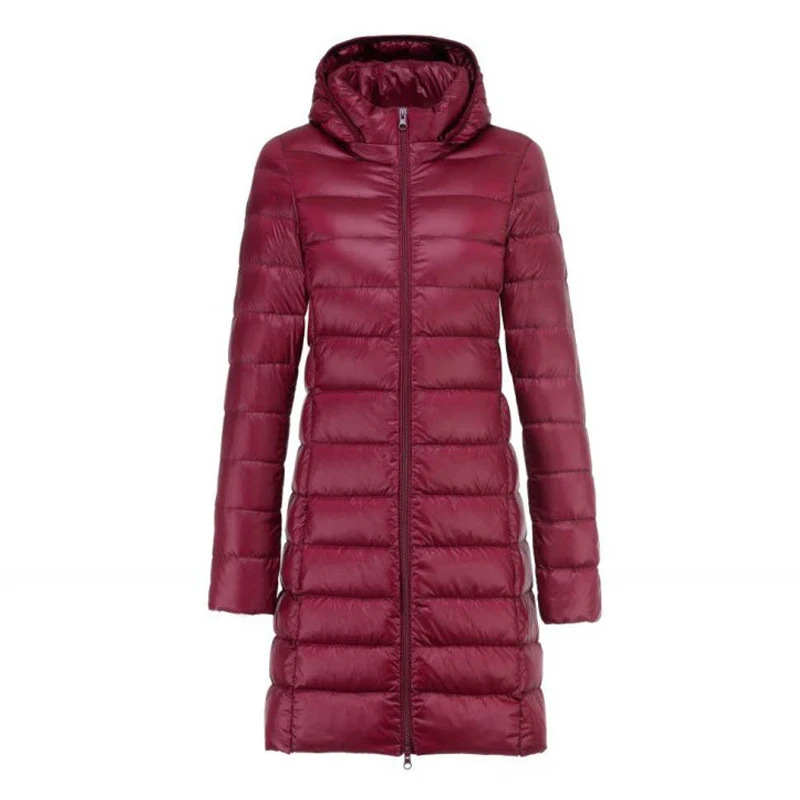 Top Trends: Women Winter Puffy Jackets 2023 New Hood Removable Woman Slim White Duck Down Coat Female Portable Fluffy Long Down Coats 5XL Shoppable Styles