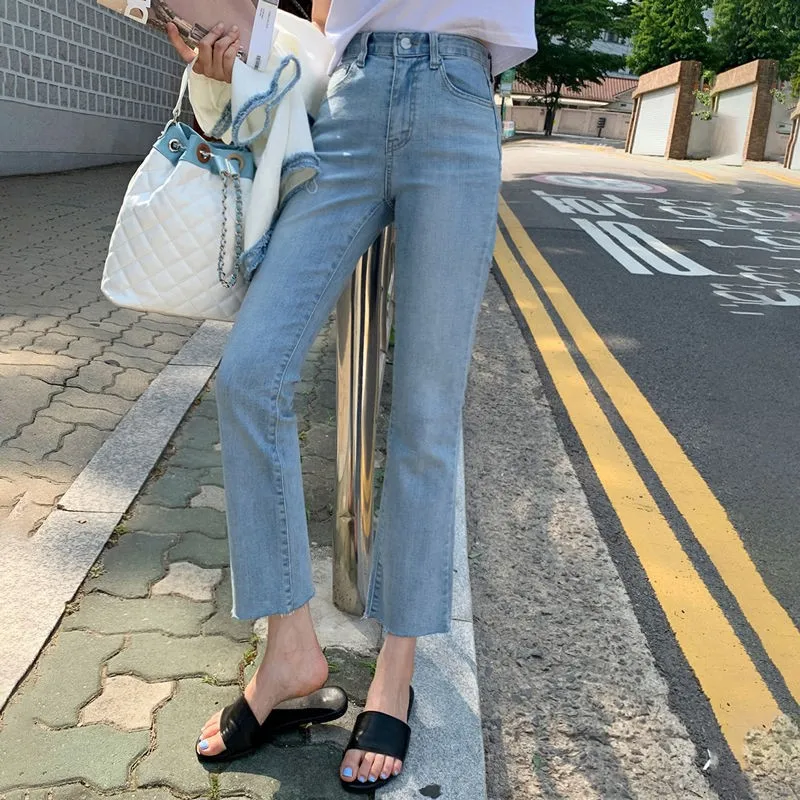 Top Trends: Women's Summer Autumn Streetwear Straight Ankle Lenght Jeans High Waist Slim Long Denim Pants Ladies Casual Jeans Shoppable Styles - Image 3