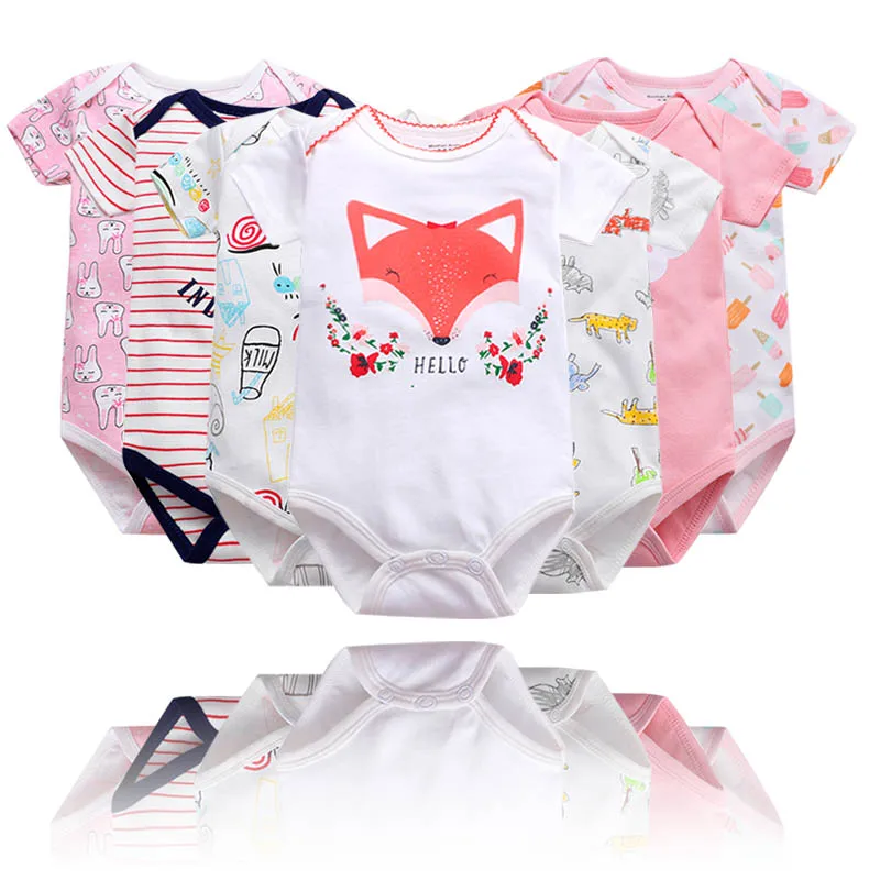 Top Trends: Newborn Bodysuit Baby Babies Bebes Clothes Short Sleeveprinting Infant Clothing 0-24 Months 100% Cotton Shoppable Styles