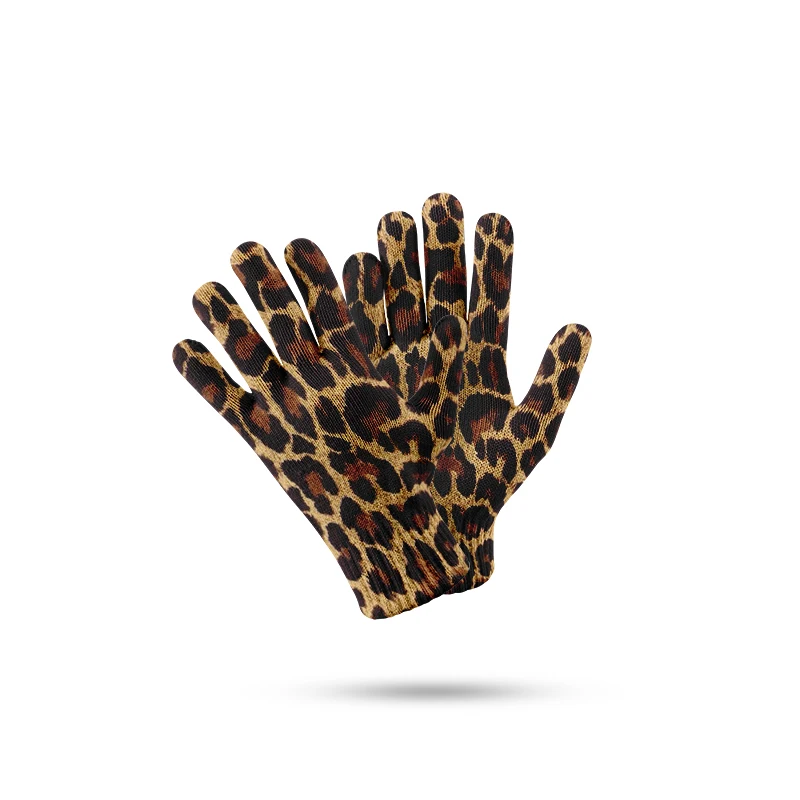 Top Trends: Men Personalized Leopard Knitted Gloves Winter Warm Thick Touch Screen Gloves Women Outdoor Hiking And Traveling Warm Gloves Shoppable Styles - Image 3