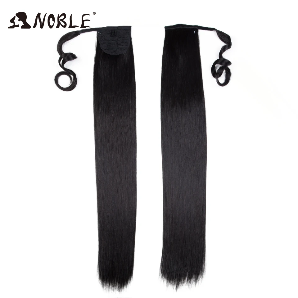 Top Trends: Noble Long Straight 32 Inch Wrap Around Clip In Ponytail Hair Extension Heat Resistant Synthetic Pony Tail Fake Synthetic Hair Shoppable Styles