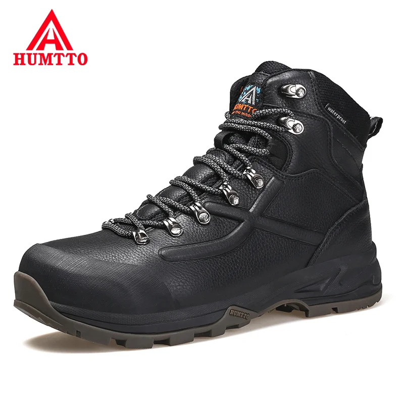 Top Trends: HUMTTO Waterproof Hiking Shoes For Men Leather Outdoor Sneakers 2021 Trekking Boots Camping Hunting Mountain Tactical Mens Shoes Shoppable Styles