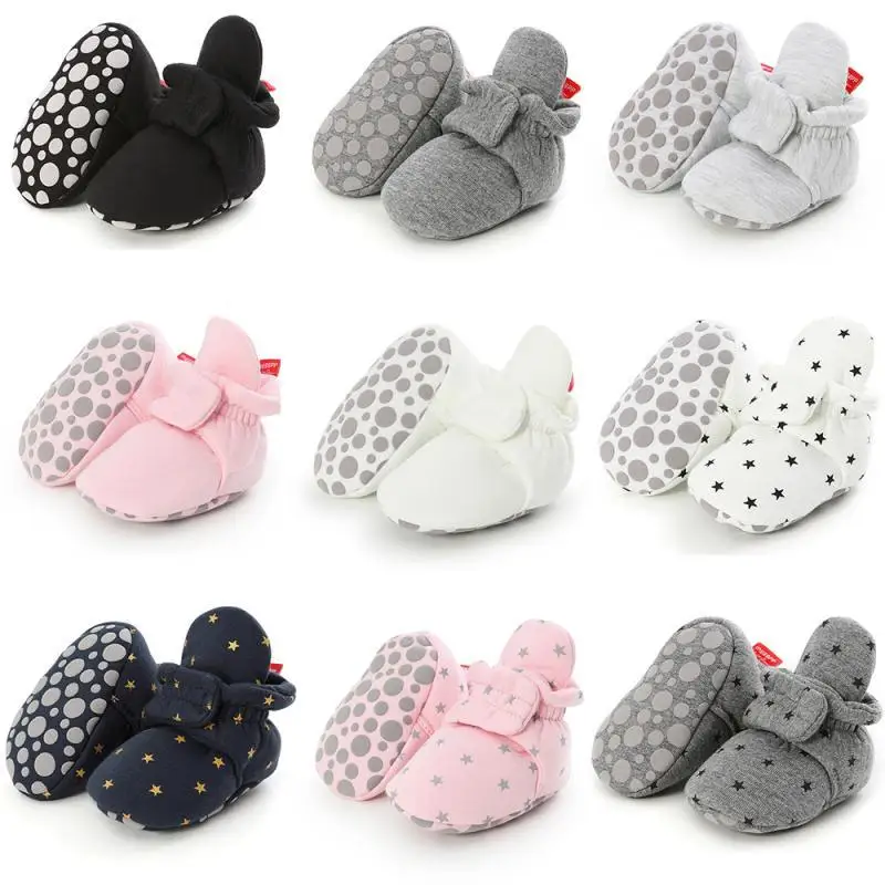 Top Trends: KIDSUN Baby Boy Crib Shoes Infant Winter Socks Shoes Warm Booties Solid Cotton Non-Slip Soft-Sole Toddler First Walkers Newborn Shoppable Styles