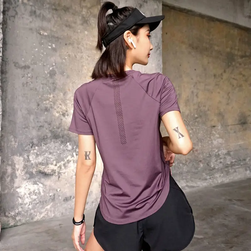 Top Trends: Women Sport T-shirt Quick Drying Mesh Sweat Wicking Short Sleeve Loose Slim Bodybuilding Fitness Gym Clothing Shoppable Styles