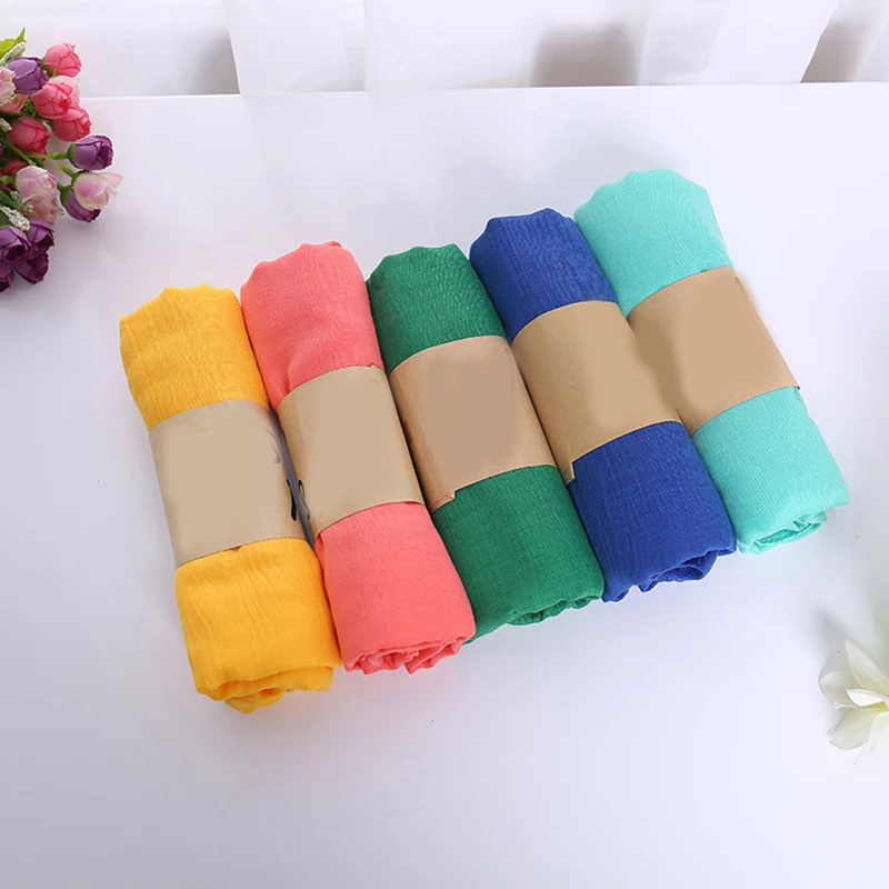 Top Trends: 2020 Women Scarf Soft Cotton Linen Shawls And Wraps Candy Color Warm Winter Scarf Muslim Head Scarves Hijab Scarf Foulard Femm Shoppable Styles - Image 3