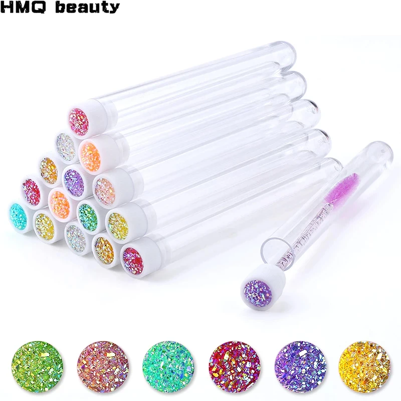 Top Trends: Reusable Eyebrow Brush Tube Disposable Eyelash Brush Eyebrow Brush Replaceable Dust-proof Sparkling Broken Diamond Makeup Brush Shoppable Styles