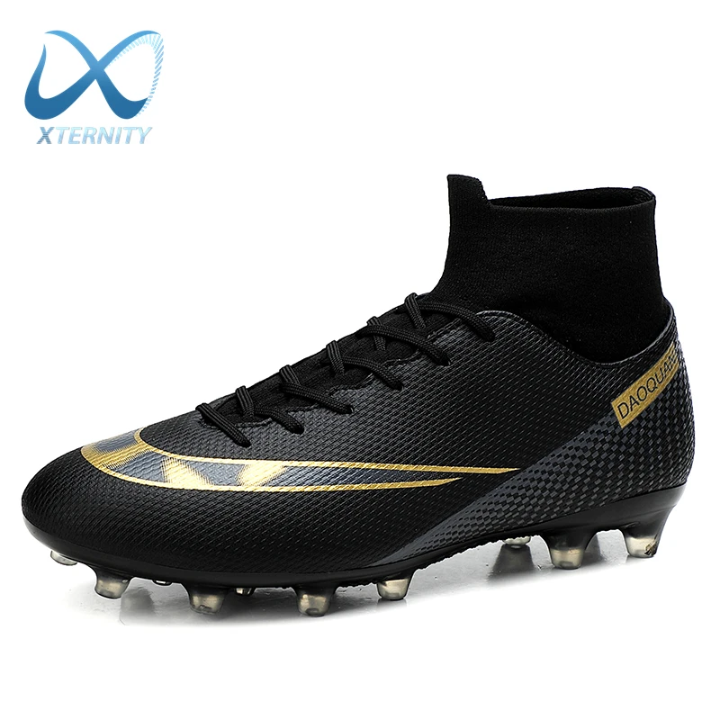 Top Trends: High Ankle Soccer Shoes Outdoor Non-Slip Long Spikes Football Boots Large Size 48 Ultralight Soccer Cleats Football Sneakers Men Shoppable Styles