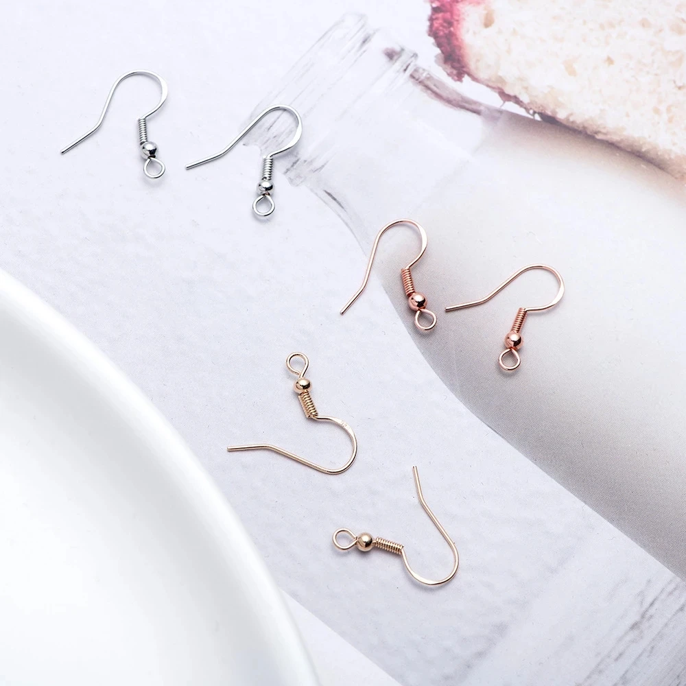 Top Trends: 200pcs 20x17mm Earring Findings Ear Clasps Hooks Fittings DIY Jewelry Making Accessories Iron Hook Ear Wire Jewelry Supplies Shoppable Styles - Image 3