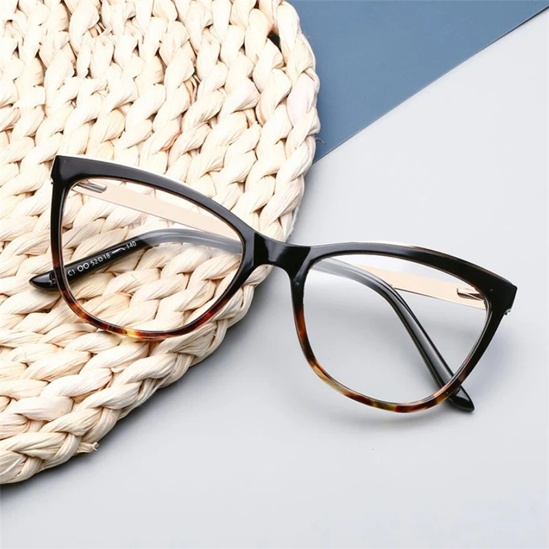 Top Trends: Anti Blue Light Cat Eye Prescription Eyeglasses Women Tea Frame Oval Nearsighted Glasses Female 0 -0.5 -0.75 -1.0 To -6.0 Shoppable Styles - Image 6