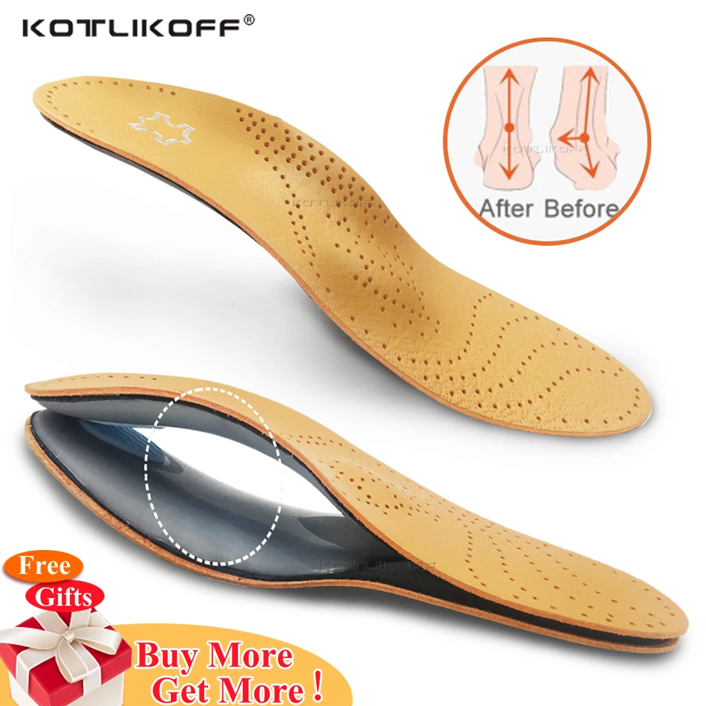 Top Trends: Leather Orthotic Insole For Flat Feet Arch Support Orthopedic Shoes Sole Insoles For Feet Men Women Children O / X Leg Corrected Shoppable Styles