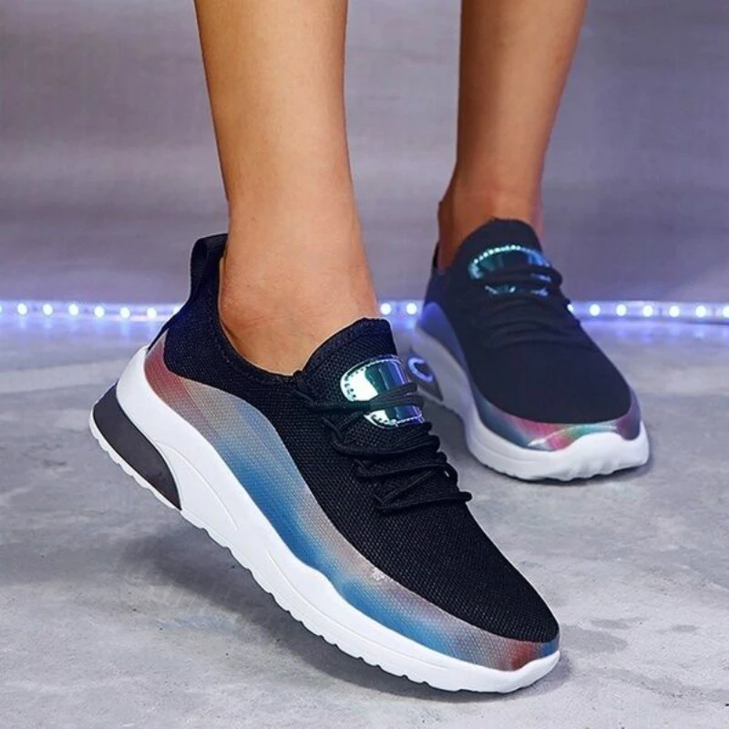 Top Trends: Women Colorful Running Sneakers Ladies Casual Shoes Lace Up Vulcanized Shoes Female Flat Walking Shoes Woman Sport Shoes Shoppable Styles - Image 4