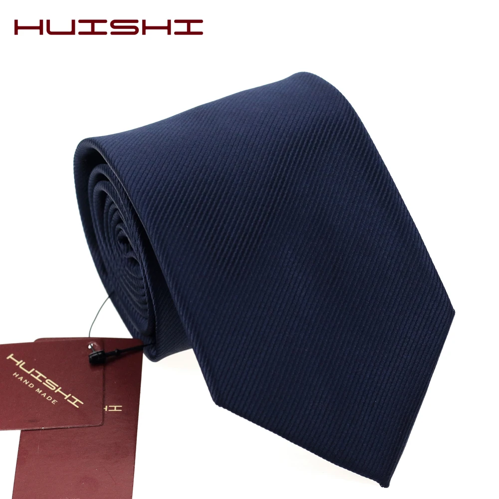 Top Trends: HUISHI 8CM 8 Styles Men's Solid Dark Blue Color Neck Tie 6cm Waterproof Jacquard Necktie Daily Wear Cravat Wedding Party For Men Shoppable Styles - Image 5