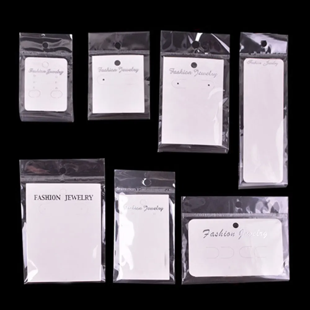 Top Trends: 30-50sets Display Card With Opp Bags Transparent Self Adhesive Plastic Bag For Handmade Jewelry Necklace Bracelet Packaging Shoppable Styles